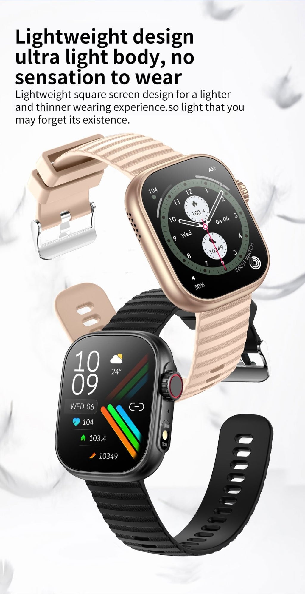 Reloj inteligente para hombre y mujer, pulsera con linterna LED, más de 100 modos deportivos, rastreador de actividad física, temperatura corporal, pantalla de 2,01"