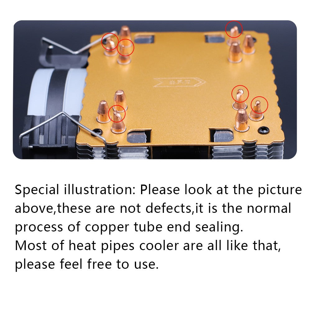 Enfriador de CPU, 4 tubos de disipación de calor, 120 mm, perfil bajo, 4 pines, LGA 115X 1200 1700 2011 X79 X99, AM4 AM5