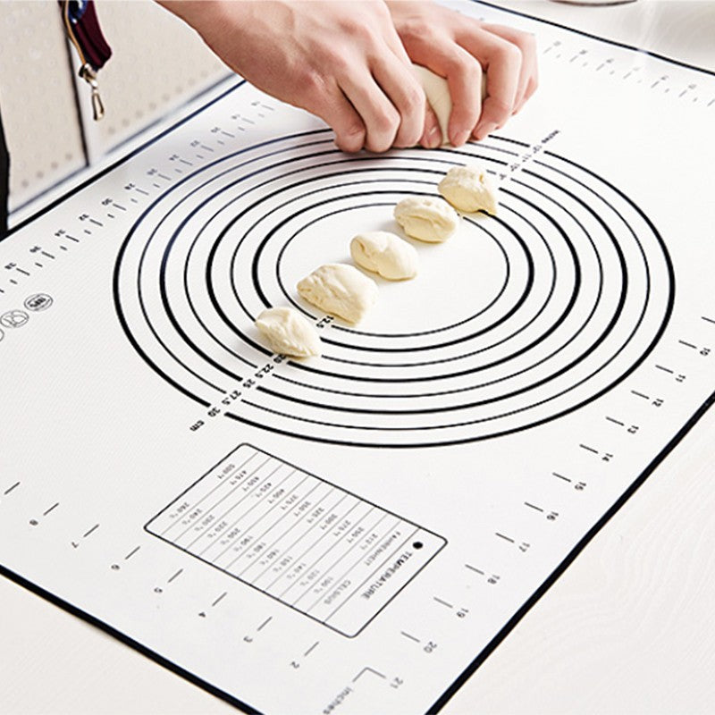 Almohadilla de silicona de 60/50/40cm, estera para hornear, hoja para amasar masa, estera para cocina, rollo de masa, Pizza, soporte antiadherente para masa grande