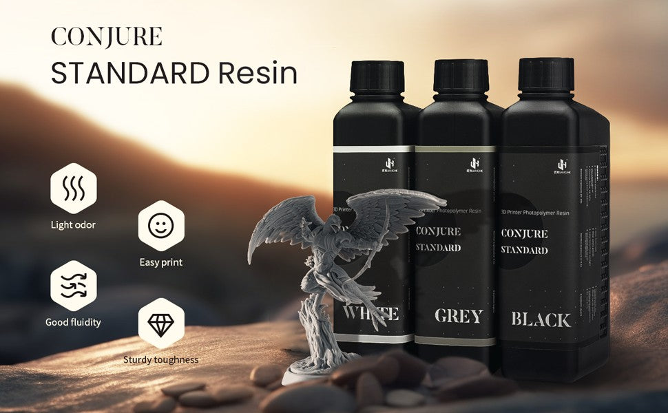 Resina estándar Conjure, resina de impresión 3D UV de 405nm, resina fotopolímero de impresión fácil para impresora 3D Anycubic Photon/Mars LCD DLP