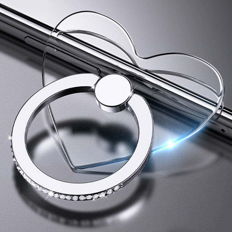 Soporte de anillo para teléfono celular transparente 360 ° Soporte de agarre de dedo transparente con rotación de grado compatible con iPhone Xiaomi para funda de teléfono