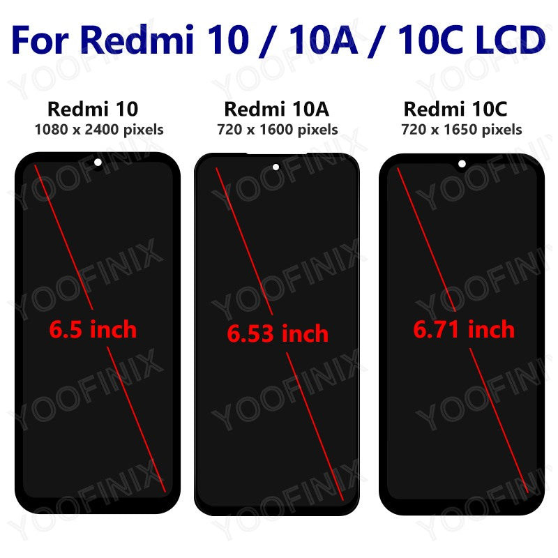 CHOICE IPS para Xiaomi Redmi 10 pantalla táctil LCD para Redmi 10A pantalla para Redmi 10C LCD digitalizador montaje reemplazar piezas