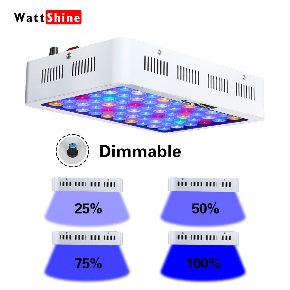 Atenuador de luz Led regulable para acuario, luces para tanque Fsih, 180W, lámpara para pecera de arrecife marino, decoración para peceras y acuarios