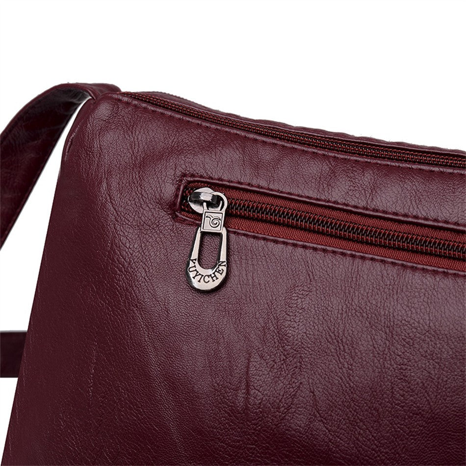 Bolso bandolera de Color liso que combina con todo, bolsos de hombro de alta capacidad para mujer, bolso de mano de piel sintética de alta calidad 2021