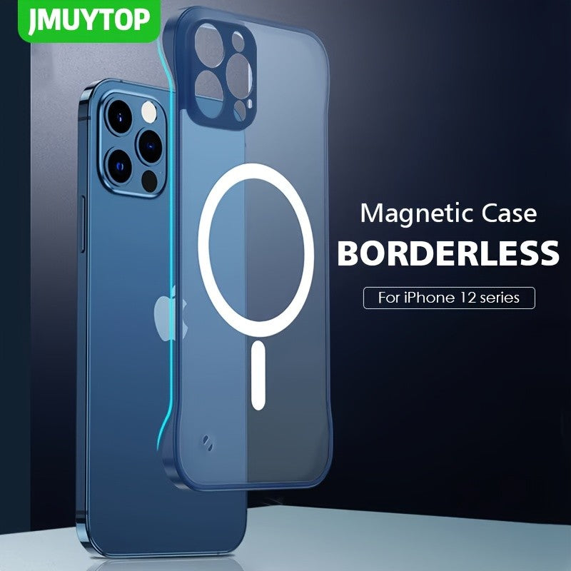 JMUYTOP-funda de carga inalámbrica magnética para iphone 16, 15, 14, 13 Pro Max, carcasa trasera ultra mate, sin diseño de parachoques