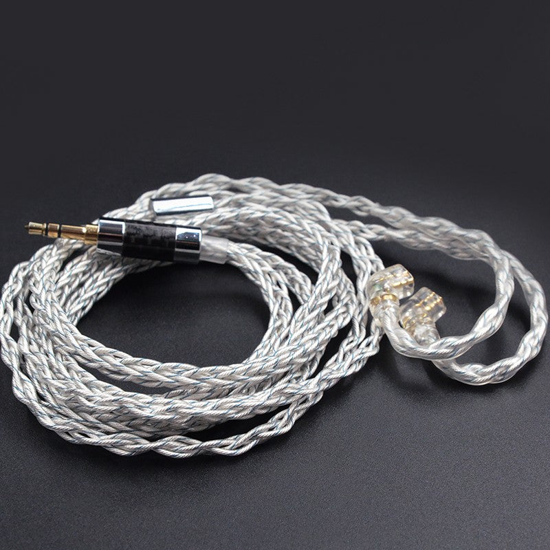 KZ 8 núcleos plata azul híbrido 784 núcleos Cable de actualización plateado Cable de auriculares para KZ ZS10 PRO ZSN PRO ZSX DQ6 ZAX ASX ASF