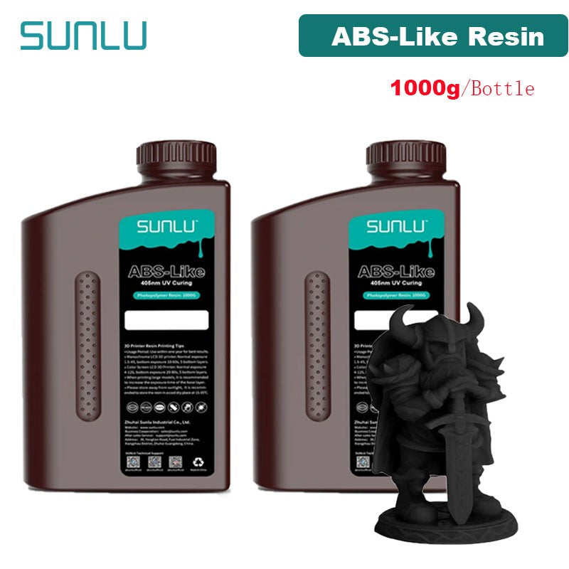SUNLU resina UV 405nm fotopolímero tipo ABS impresora LCD líquido 2KG puede perforar roscas internas procesadas bajo olor alta dureza