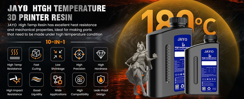 JAYO resina 3D ABS como/como PA/ aunque/alta temperatura/estándar 10KG líquido de curado UV rápido resina UV LCD para materiales de impresora 3D
