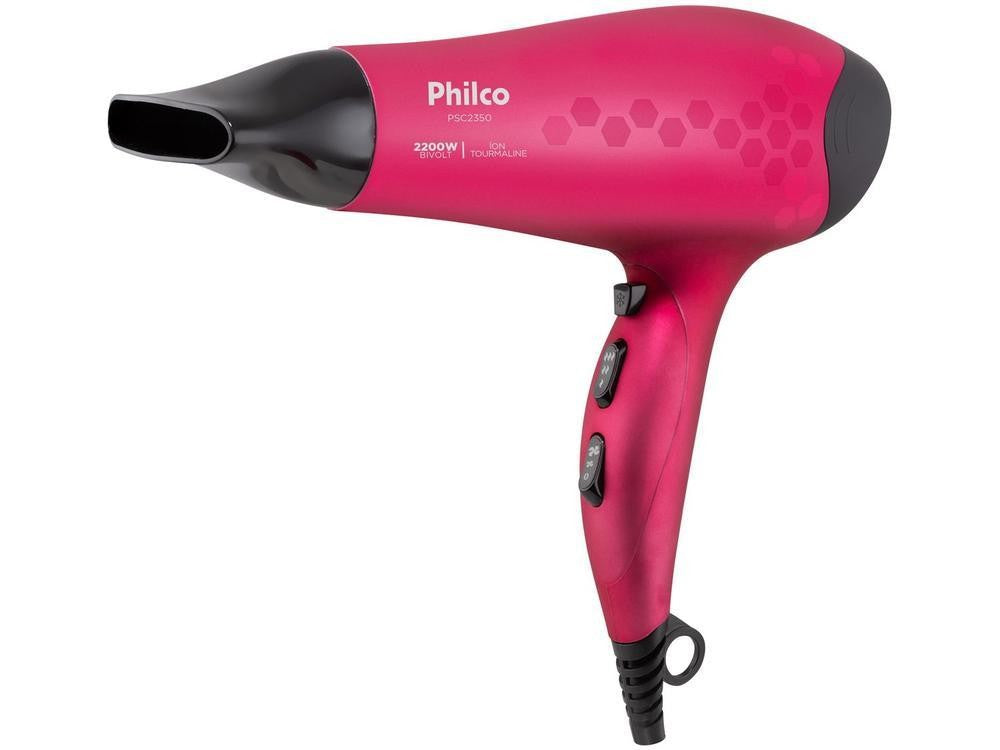 Secador de Pelo Philco Iones Turmalina Cereza 2200W 2 Velocidades PSC2350 - Bivolt