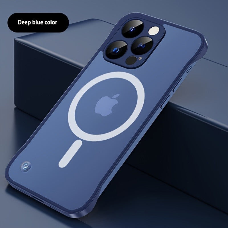 JMUYTOP-funda de carga inalámbrica magnética para iphone 16, 15, 14, 13 Pro Max, carcasa trasera ultra mate, sin diseño de parachoques