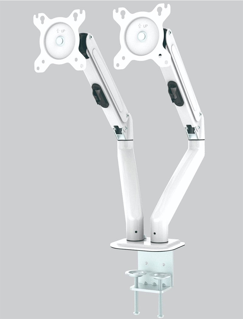 Hyvarwey-Soporte de escritorio para Monitor Dual G08-24, montaje para pantallas LCD de 13 a 27 pulgadas, rotación e inclinación, ajuste de dos brazos