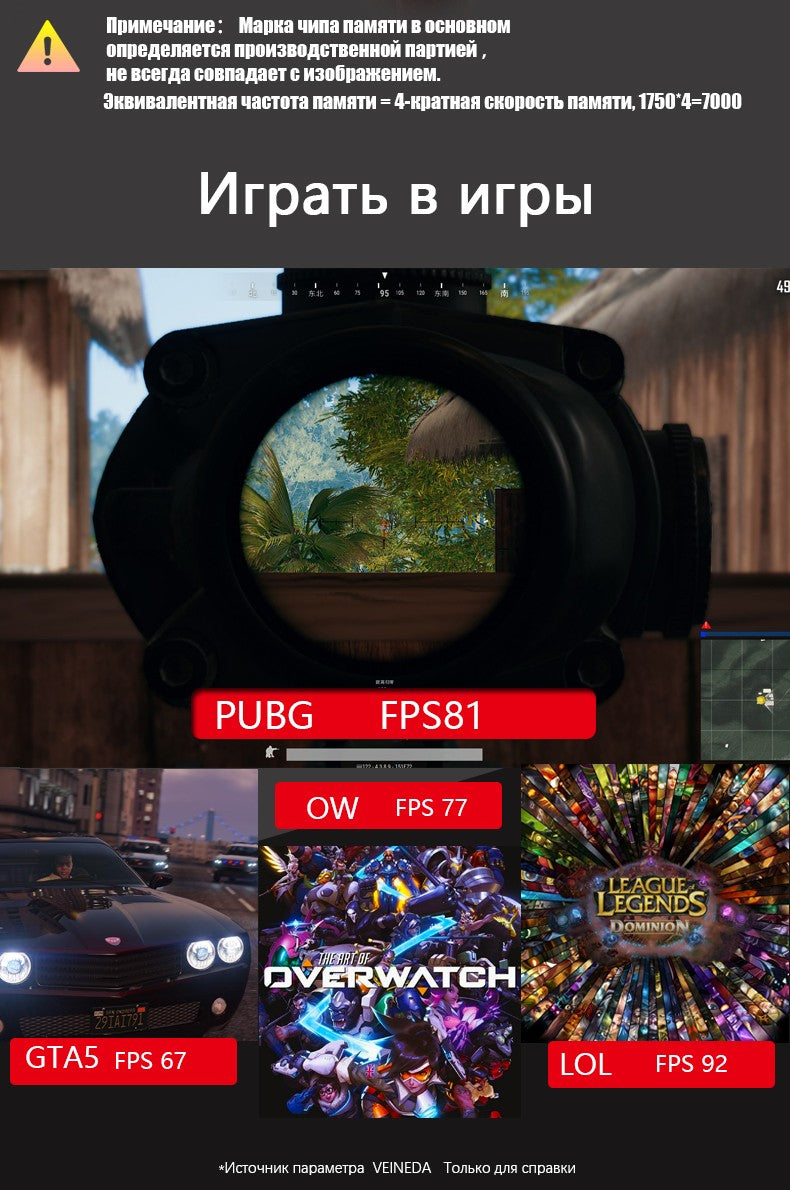 Tarjeta gráfica Veineda RX 5500XT 8GB GPU GDDR6 128Bit 8pin7nm DP * 2 tarjeta de vídeo compatible con CPU de escritorio placa de video