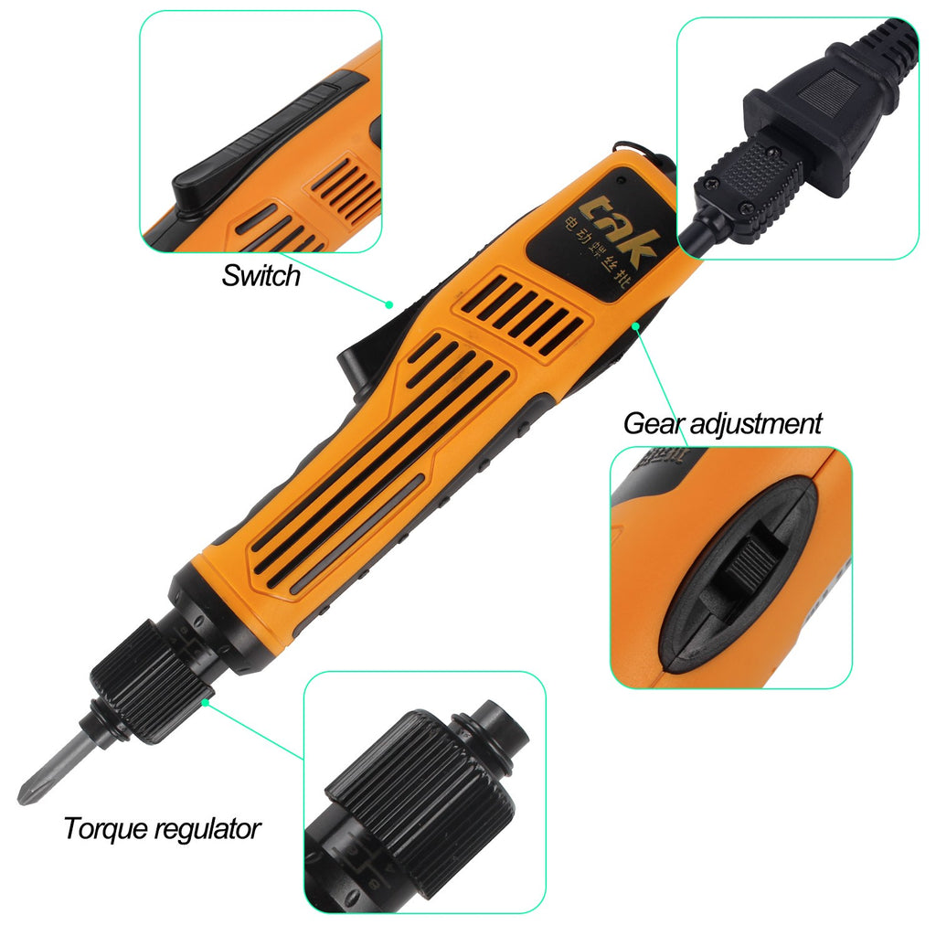 Juego de herramientas eléctricas de 18-36V, destornillador industrial, destornillador semiautomático, Motor de cobre ajustable de torsión apto para puntas de tornillo de 1,2-6mm