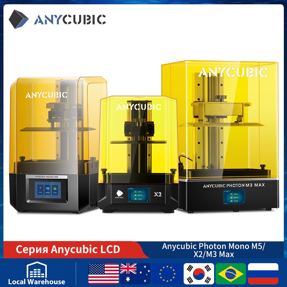 ANYCUBIC DLP SLA Impresora 3D de resina LCD Photon Mono M7, M5s Pro, M7 Pro, Photon P1, Mono 4, Wash and Cure 3, 3 Plus, Max