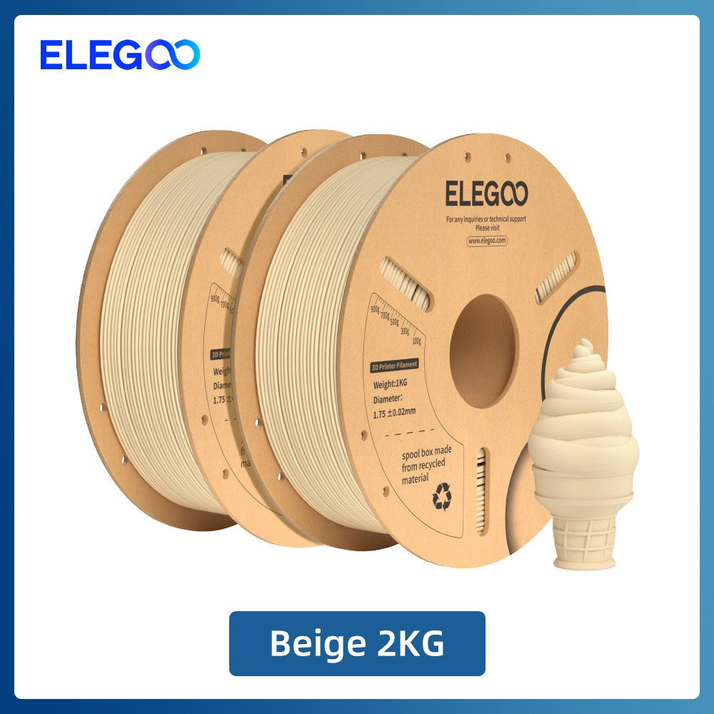 Filamento ELEGOO PLA+ de 1.75mm, PLA 3D para Impresoras 3D, Material Compatible con la Mayoría de las Impresoras FDM (1KG/Carrete, 2.2 lbs)
