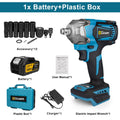 Gismis-llave de impacto eléctrica sin escobillas, 1200NM, 1/2 pulgadas, herramientas de llave eléctrica inalámbrica de alto Torque para Pin de batería Makita de 18V