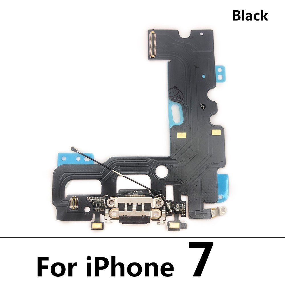 Testado para iPhone 7 8 Plus X XR XS Max cargador puerto USB conector Dock Cable flexible con conector de Audio Micro y auriculares