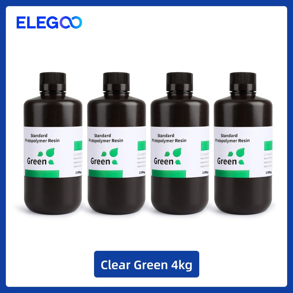 ELEGOO 2 uds/4 Uds 1KG juego de resina para impresora 3D LCD resina de curación UV 405nm resina fotopolímero estándar para impresión LCD 3D