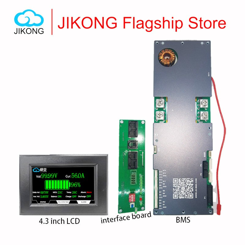 JK inversor BMS 8S 9S 10S 11S 12S 13S 14S 15S 16S BMS inteligente 100A 150A 200A Li-ion LiFePo4 nueva energía BMS 1A 2A equilibrio activo