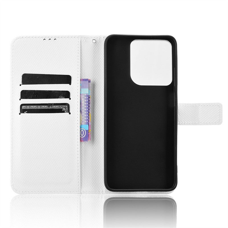 Para Motorola Moto G15 G15 Power funda de lujo con tapa patrón de diamante piel PU funda tipo billetera de cuero con soporte para Moto G15 4G bolsas de teléfono