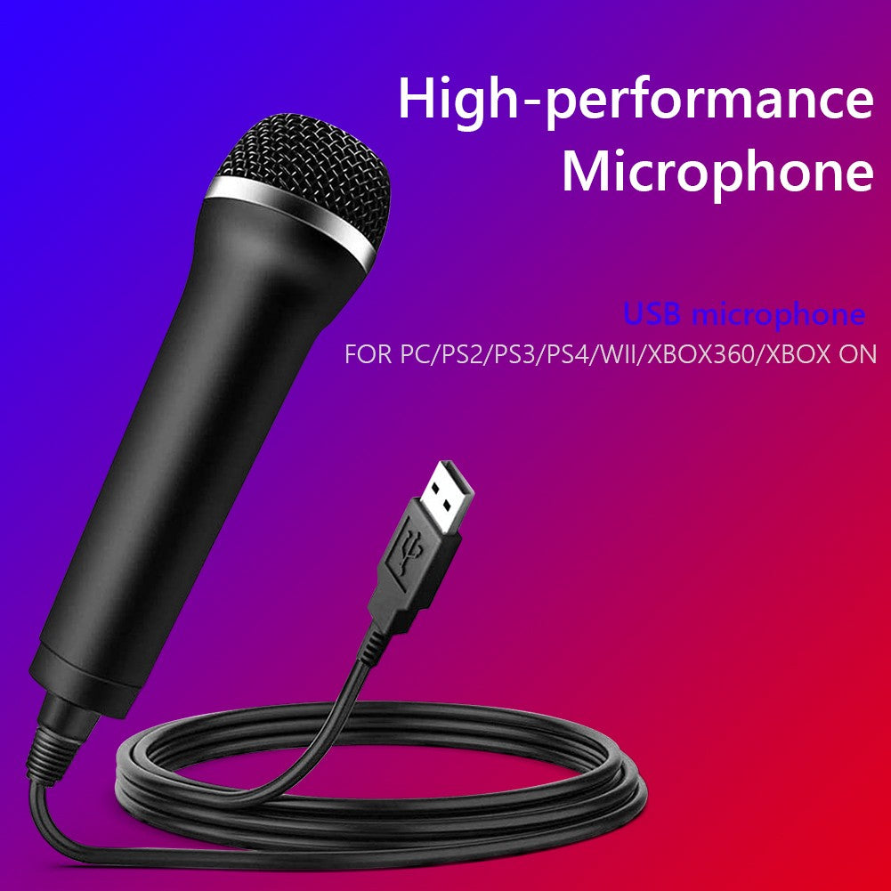 Micrófono de Karaoke con cable USB para Switch Wii, PS4, Xbox, PC, ordenador, condensador, grabación, Microfone ultraancho