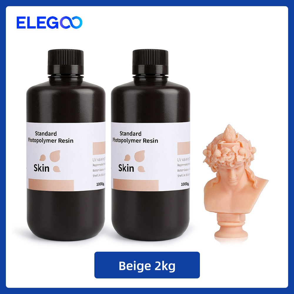 ELEGOO 2 uds/4 Uds 1KG juego de resina para impresora 3D LCD resina de curación UV 405nm resina fotopolímero estándar para impresión LCD 3D