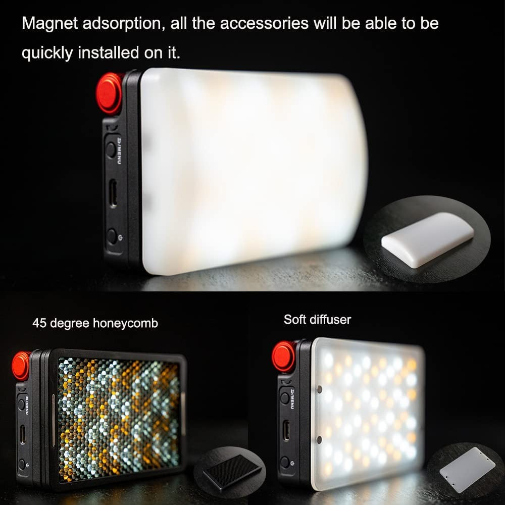 Aputure MC Pro RGBWW Luz LED, 2000K-10000K Soporte Atracción magnética Protección IP65 15 Efectos de luz incorporados Control por aplicación