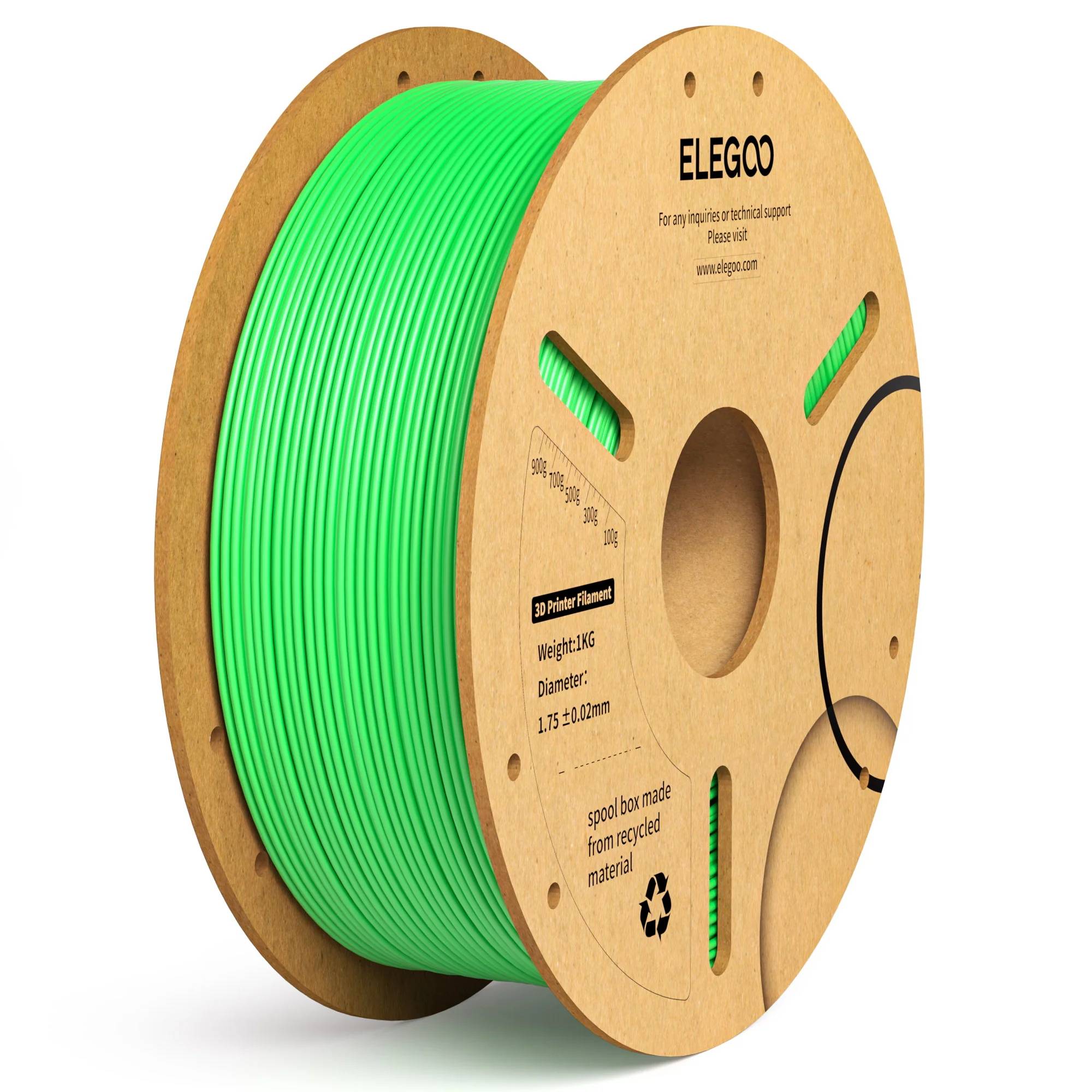Filamento ELEGOO PLA+ de 1.75mm, PLA 3D para Impresoras 3D, Material Compatible con la Mayoría de las Impresoras FDM (1KG/Carrete, 2.2 lbs)