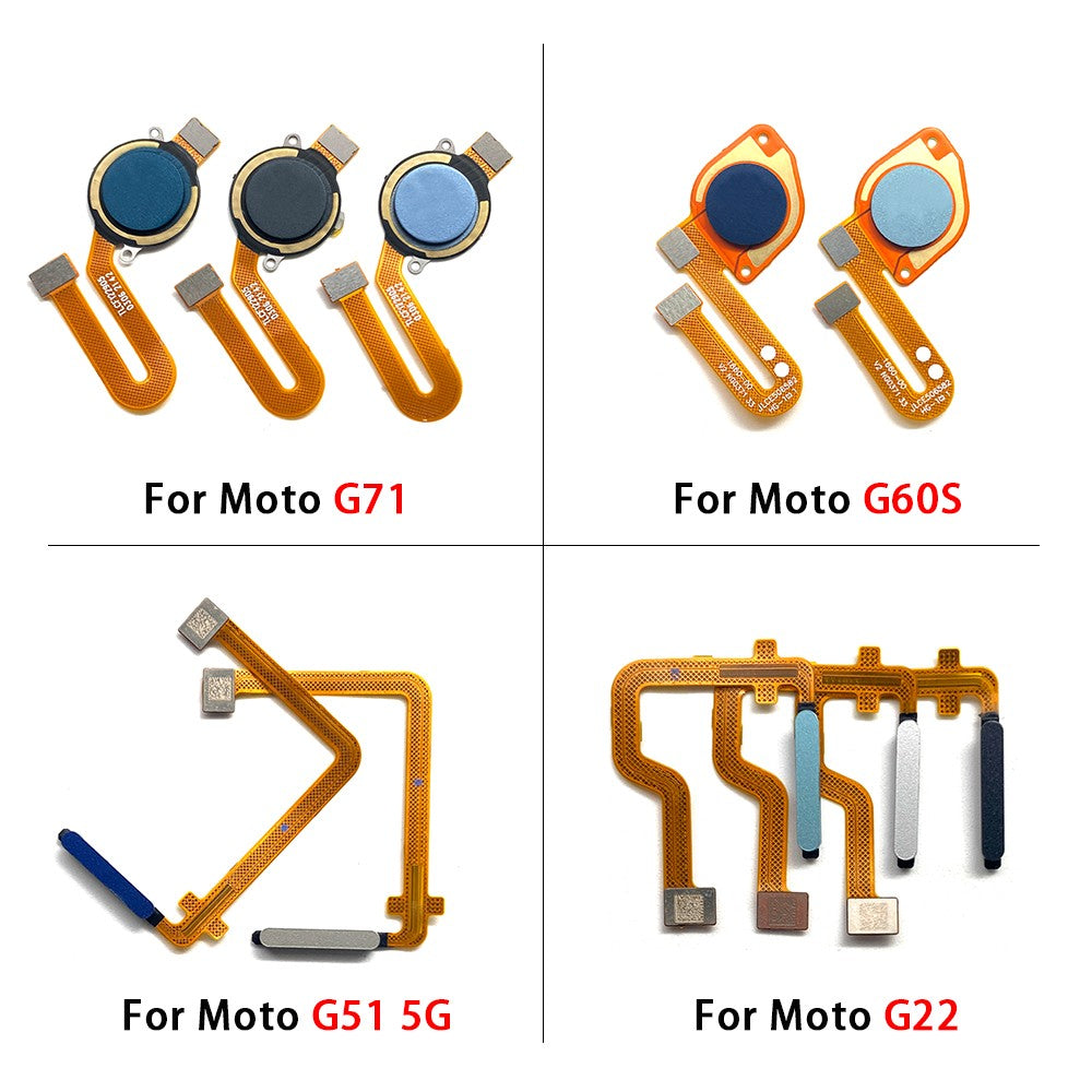 Botón de inicio, Sensor de identificación táctil de huellas dactilares, cinta de Cable flexible, piezas de repuesto para Moto G22 G31 G51 5G G60S G71