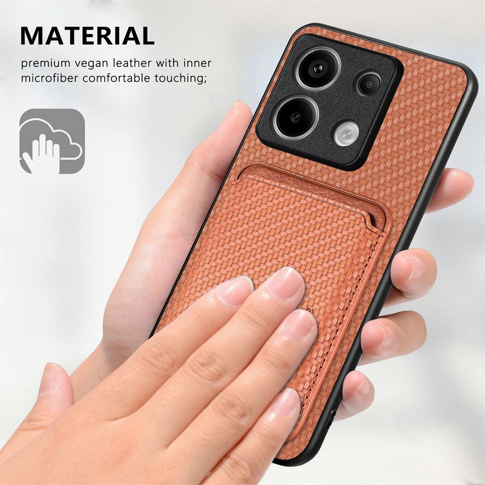 Funda de Cuero Desmontable 2 en 1 con Imán para Xiaomi Redmi Note 15 5G 4G, Funda con Ranuras para Tarjetas, Carcasa Trasera para Redmi Note 14 Pro Plus 13 14C
