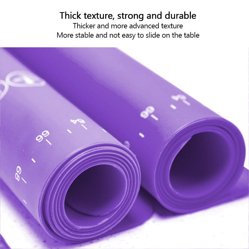 Almohadilla de silicona de 60/50/40cm, estera para hornear, hoja para amasar masa, estera para cocina, rollo de masa, Pizza, soporte antiadherente para masa grande