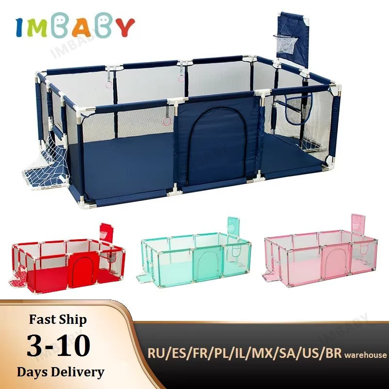 Imbaby Cercadinho para Bebés, Tamaño Grande, Barrera de Seguridad Infantil, Pelotas Secas, Piscina, Malla para Recién Nacidos, Pa