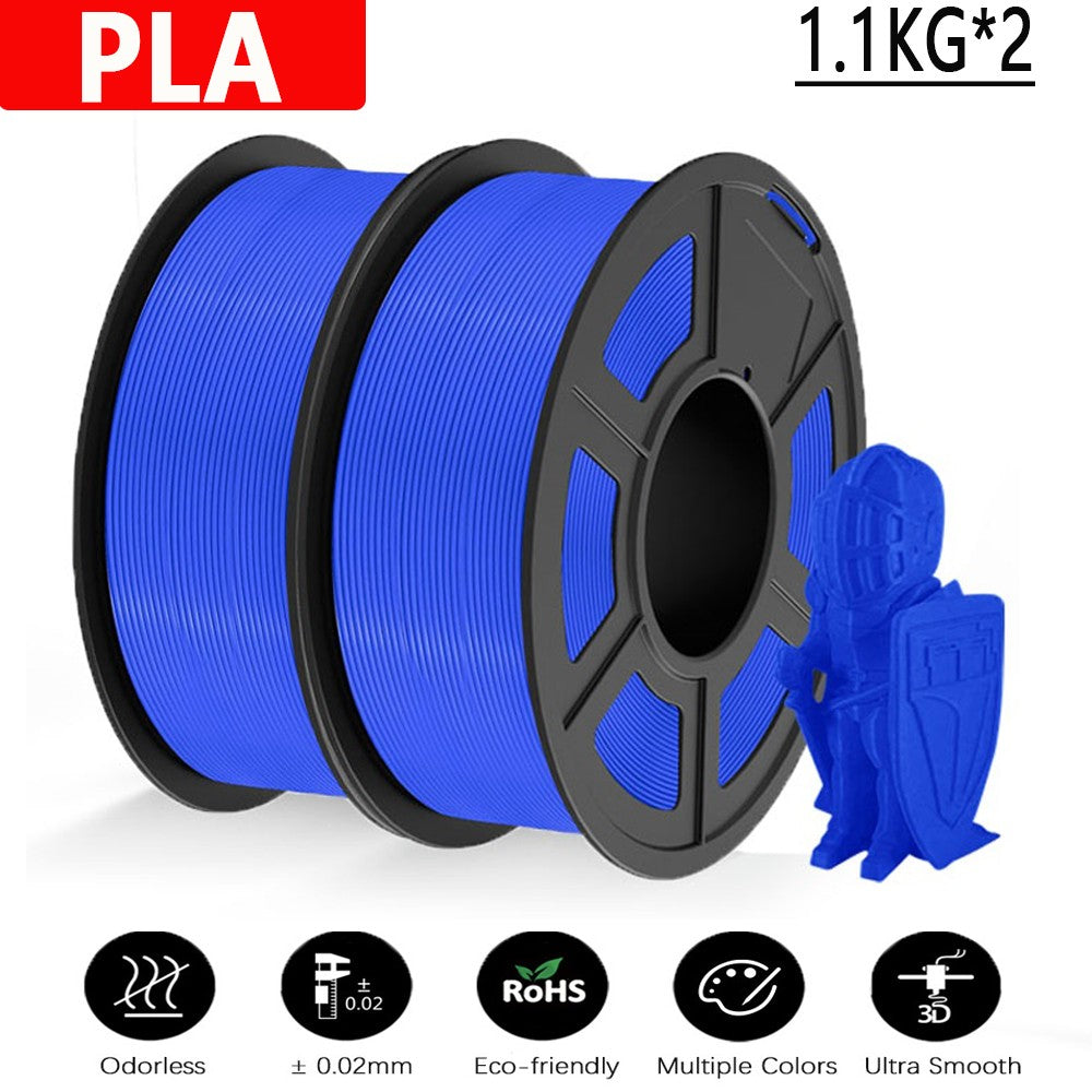 JAYO 2 rollos de filamento de impresora 3D PETG/PLA/PLA PLUS 1,75mm 2,2 KG 100% sin burbujas materiales de impresión 3D no tóxicos para impresora 3D