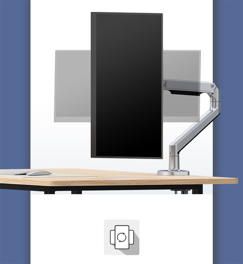 Soporte de Monitor de escritorio V8 de aluminio, brazo de resorte mecánico, elevación libre, movimiento completo, soporte de Monitor de TV, carga de 11kg, 17-38"