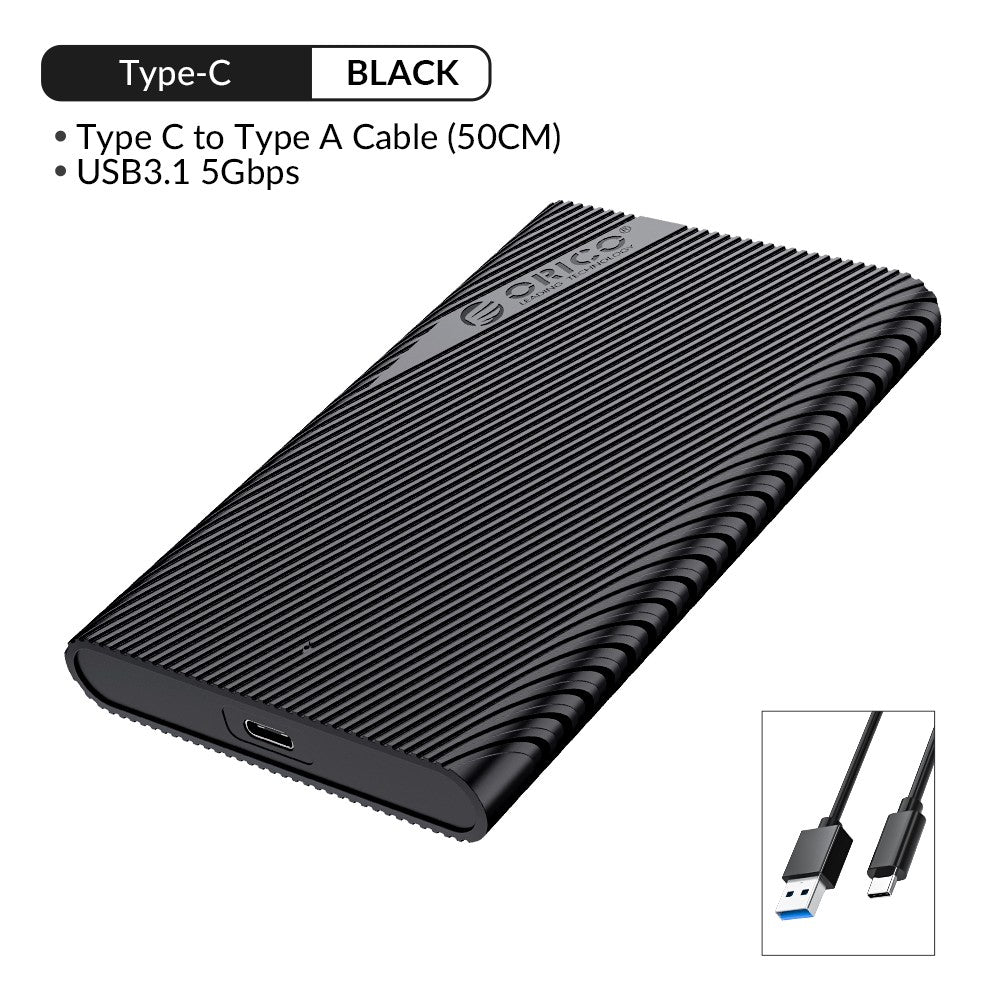 ORICO HDD externo 2,5 "funda HDD USB 3,0 a SATA 5Gbps funda de disco duro para 7-9.5mm 2,5 pulgadas SATA hd externo para PC