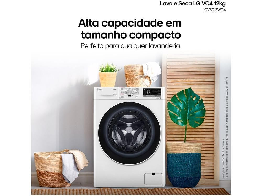 Lava and Dry LG 12kg Smart VC4 CV5012WC4 con 220V