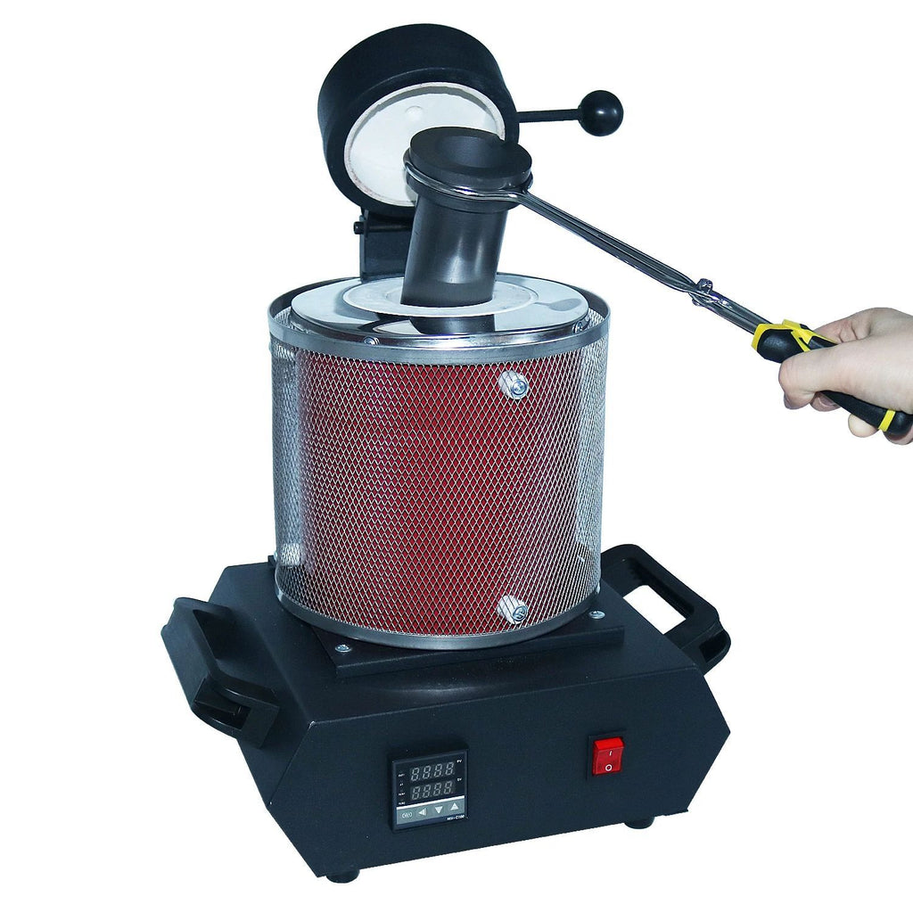 NIUPIKA-horno Digital de fusión de oro, 3KG, capacidad de calefacción, 2100W, fundición, refinación, herramienta de joyería de plata y metales preciosos