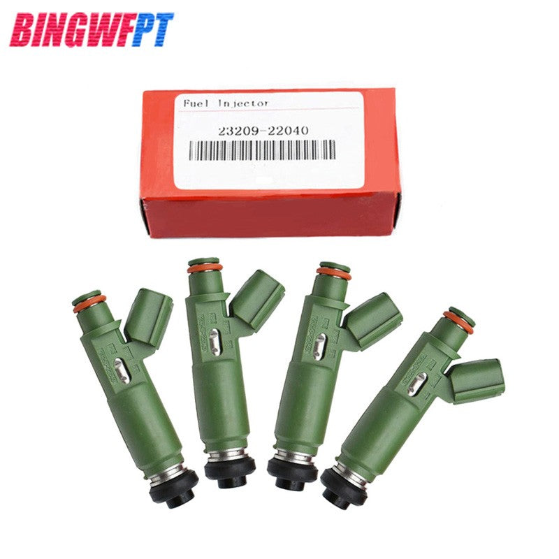 4 unids/lote inyectores de combustible con caja roja 23250-22040 23209-22040 2325022040 2320922040   Para Corolla Matrix Celica para Vibe Chevy 1.8L