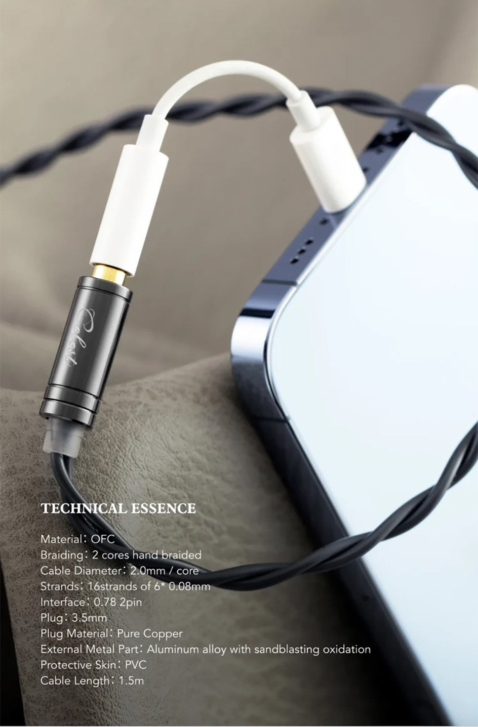 Cable de auriculares Celest RUYI con Cable de micrófono de pluma desmontable Audio IEMs pastilla de Audio auriculares para juegos transmisión en vivo