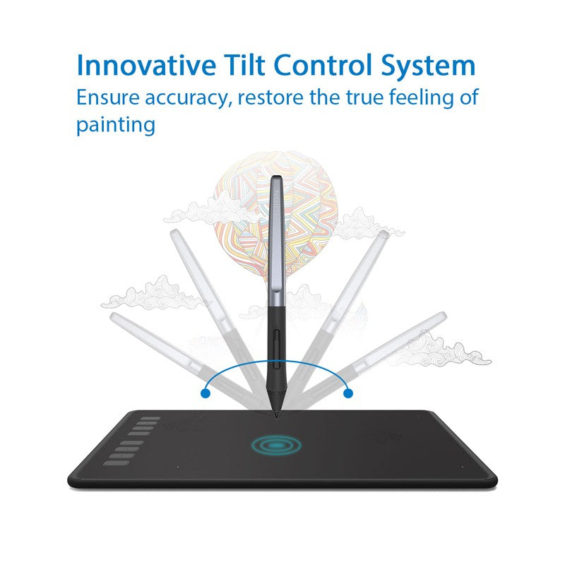 HUION-Tabletas gráficas H950P de 9 pulgadas, Tablet con bolígrafo de dibujo Digital, 8192 niveles, Stylus sin batería, función de inclinación, 8 teclas de presión