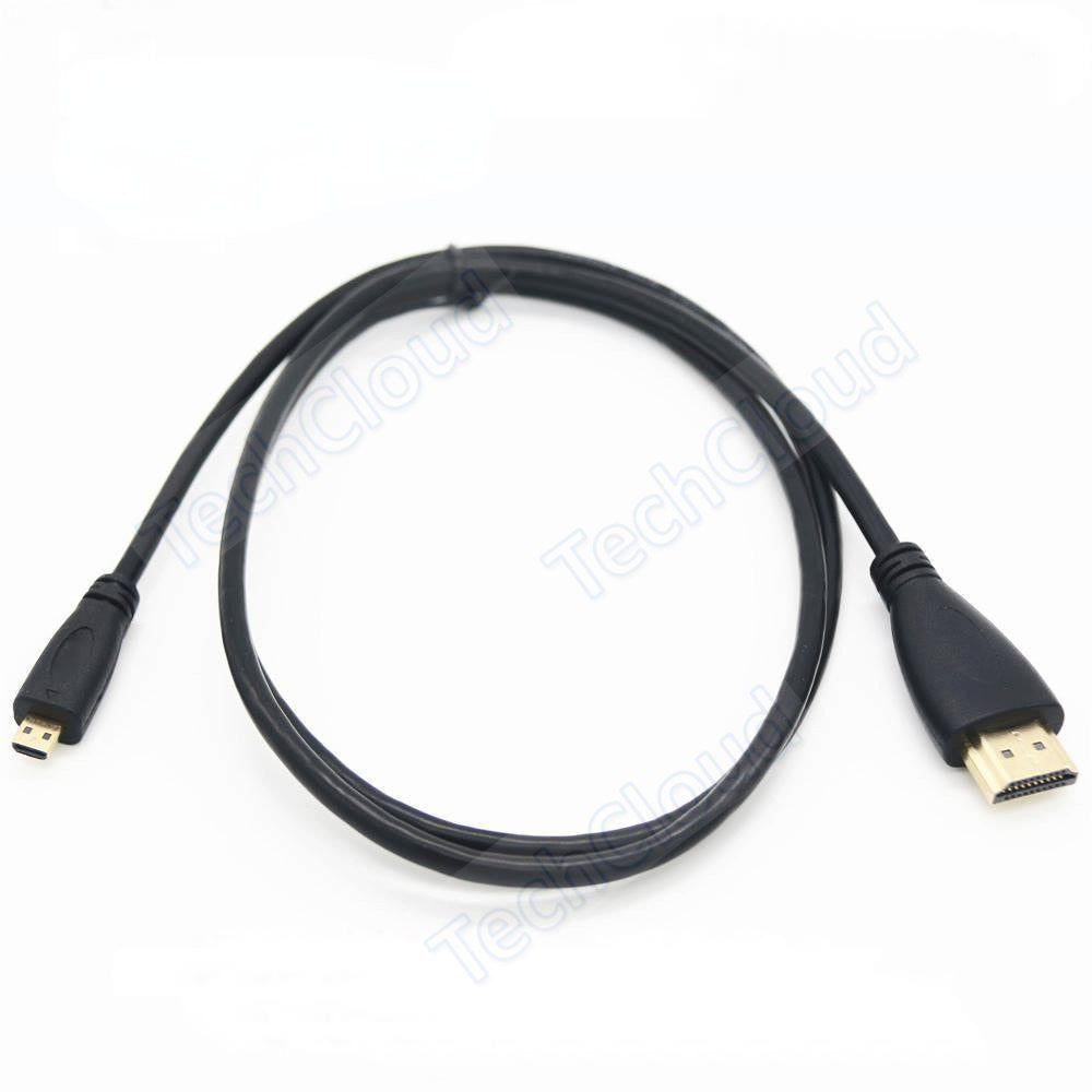 Cable HDMI Compatible con Tipo A a D de 90 Grados, Micro HD a HD, Ángulo Izquierdo/Derecho para Cámara Digital Sony A6400 GH4, Tablet, 30cm/150cm