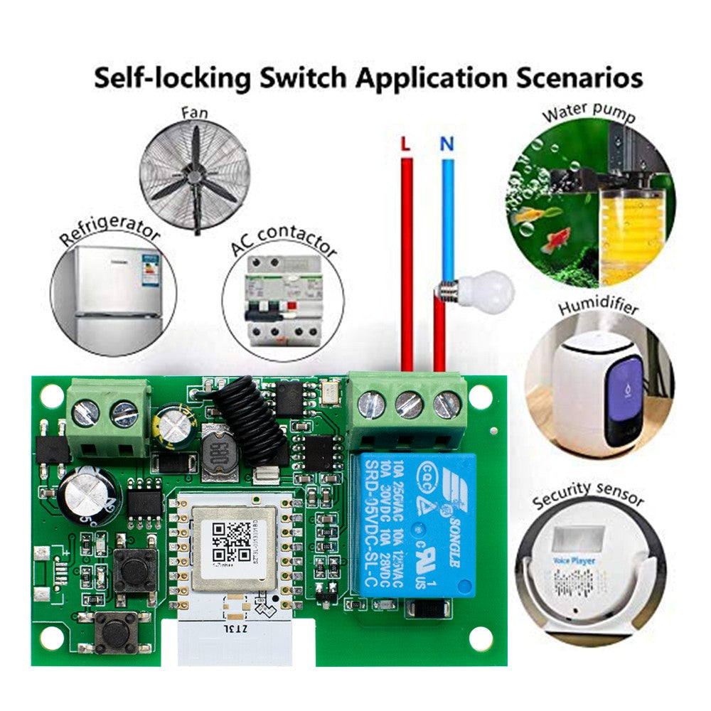 Interruptor Inteligente Zigbee de Contacto Seco, Módulo de Relé de Riel DIN de 1, 2 o 4 Canales, Relé RF de Dos Canales 433, 12V 24V 230V, Compatible con Tuya