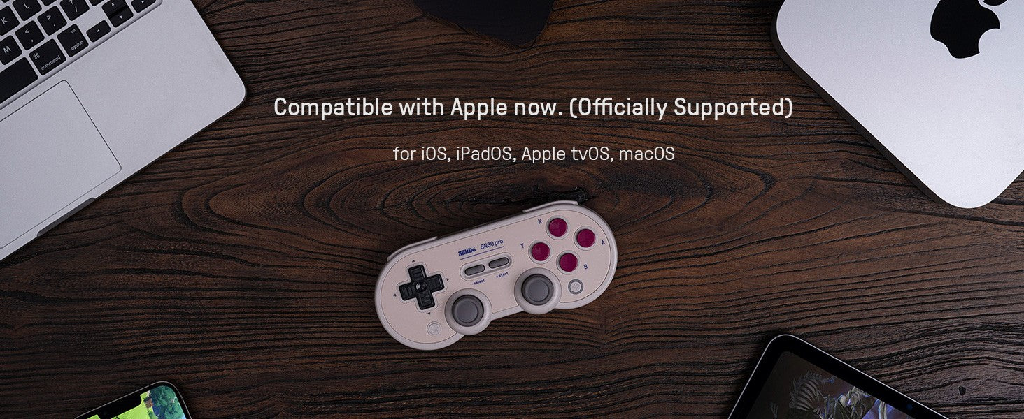 Control Inalámbrico para Juegos 8Bitdo SN30 Pro con Bluetooth y Efecto Hall para Switch 2, MacOS, Android, Raspberry Pi, Windows, Steam Deck