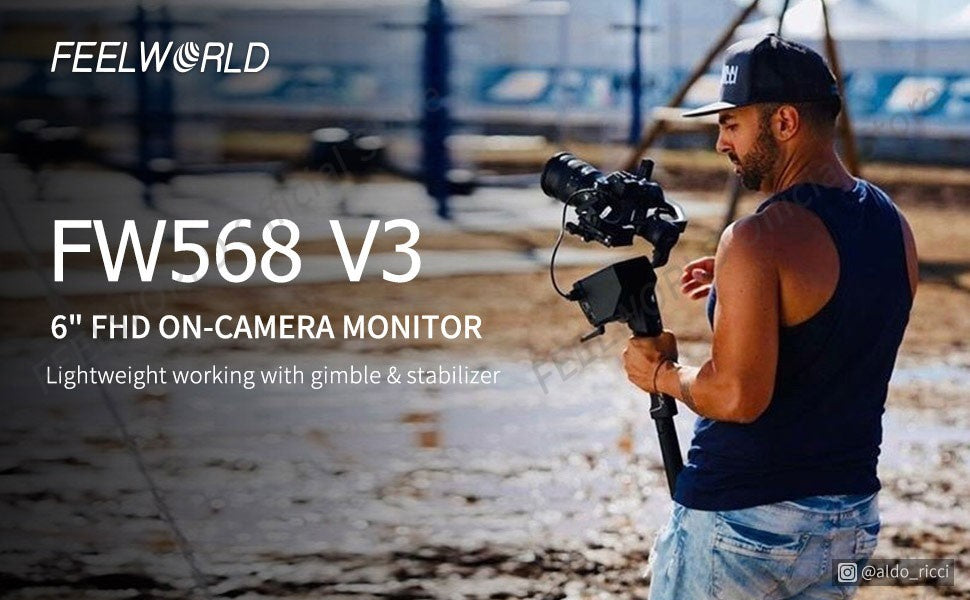 FEELWORLD FW568 V3 6 pulgadas 3D LUT DSLR cámara Monitor de campo IPS Full HD192