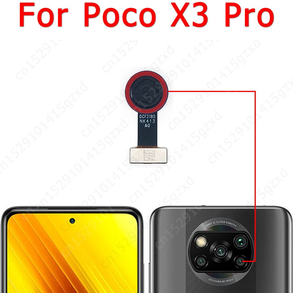 Cámara Frontal y trasera para Xiaomi Mi Poco X3 Pro, módulo de cámara Frontal y trasera, piezas de repuesto de reparación flexible