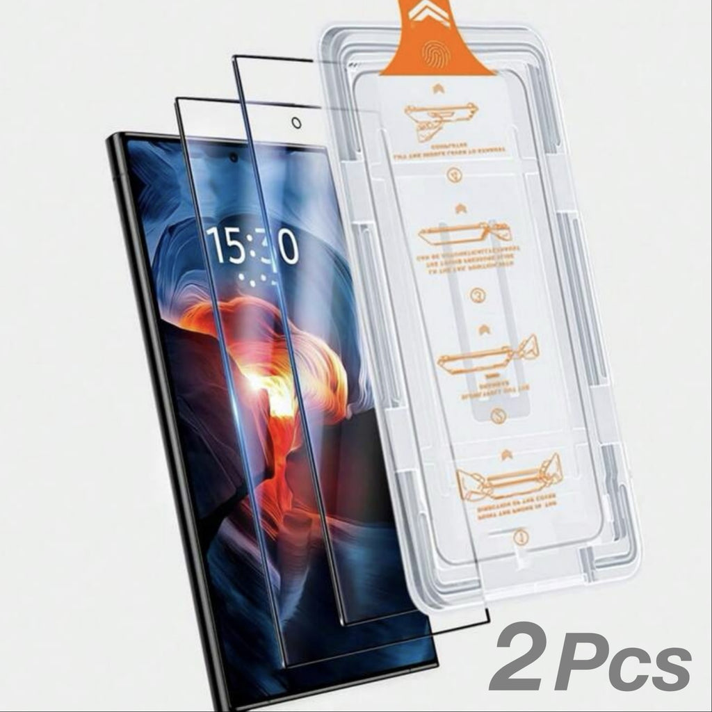 2 uds para Samsung Galaxy S24 Ultra S23 S22 S21 Plus z-fold 5 4 3 A55 A32 A54 A33 A35 5G Protector de pantalla de vidrio templado con Kit