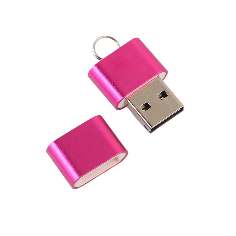 Mini adaptador de lector de tarjetas de memoria, aleación de aluminio, ultrafino, 480 Mbps, USB 2,0 T Flash, TF, Micro SD