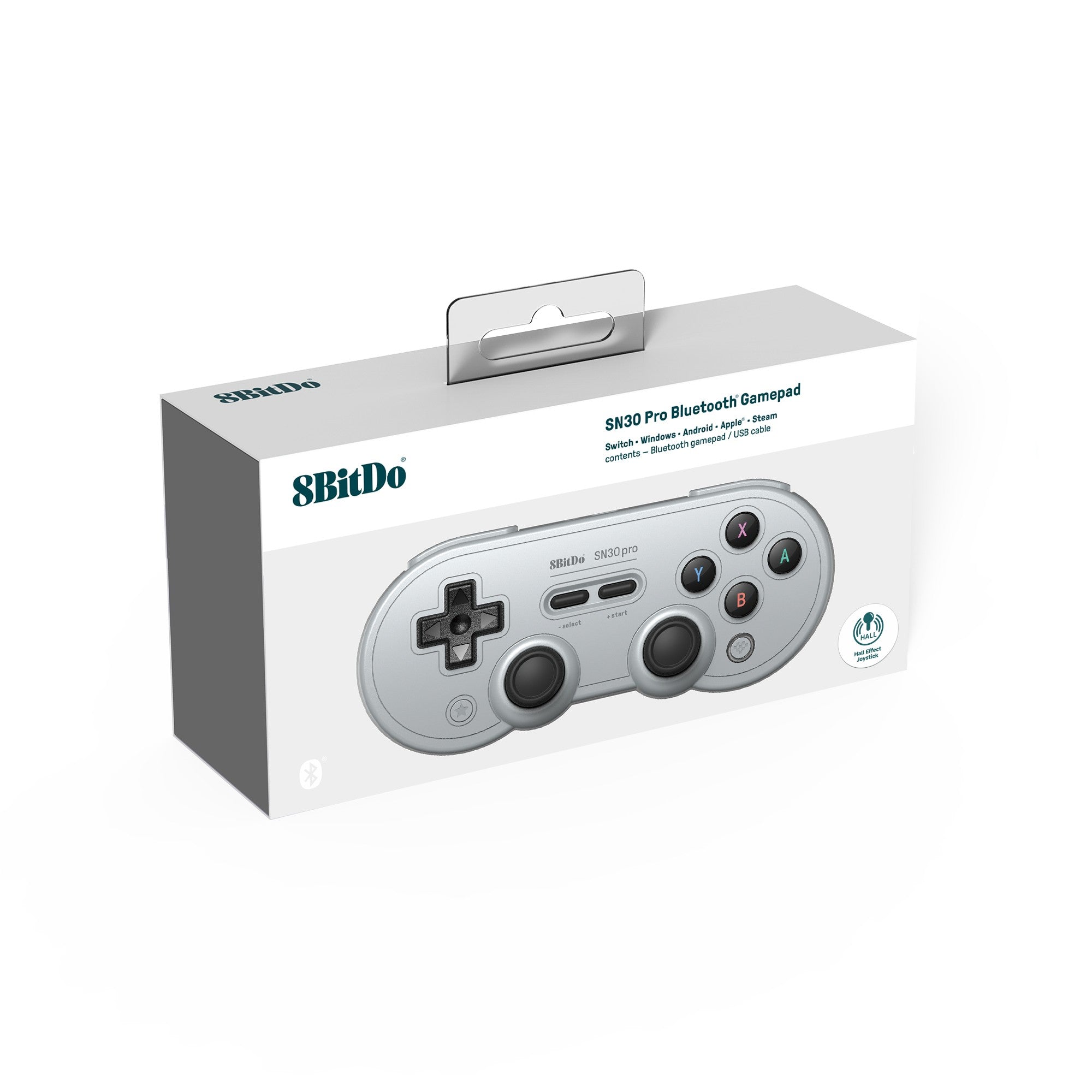 Control Inalámbrico para Juegos 8Bitdo SN30 Pro con Bluetooth y Efecto Hall para Switch 2, MacOS, Android, Raspberry Pi, Windows, Steam Deck