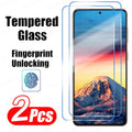 2 uds vidrio templado para Samsung Galaxy S21 S22 S23 Plus S24 Ultra Protector de pantalla desbloqueo de huellas dactilares Galaxy S21 S20 FE vidrio