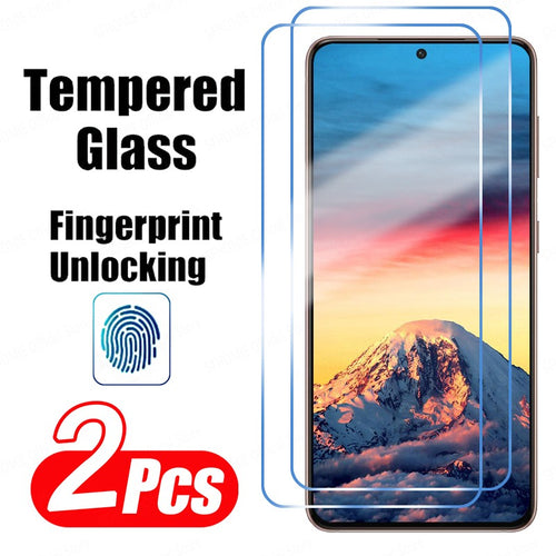 2 uds vidrio templado para Samsung Galaxy S21 S22 S23 Plus S24 Ultra Protector de pantalla desbloqueo de huellas dactilares Galaxy S21 S20 FE vidrio